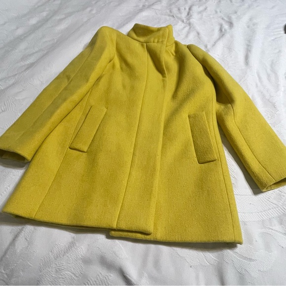J Crew Mercantile Yellow Factory Wool‎ Coat - Picture 4 of 10
